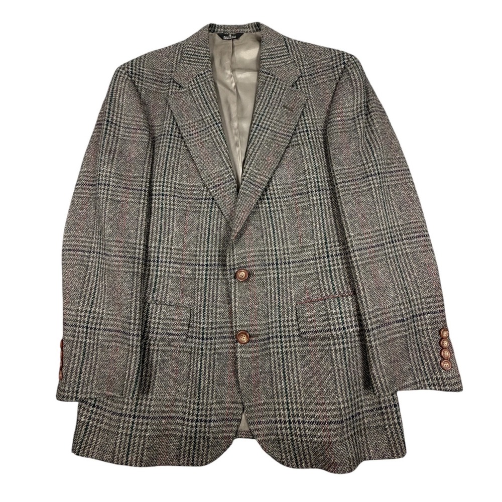 Polo Ralph Lauren Polo University Club Men Blazer Glen Plaid Wool Tweed 38R